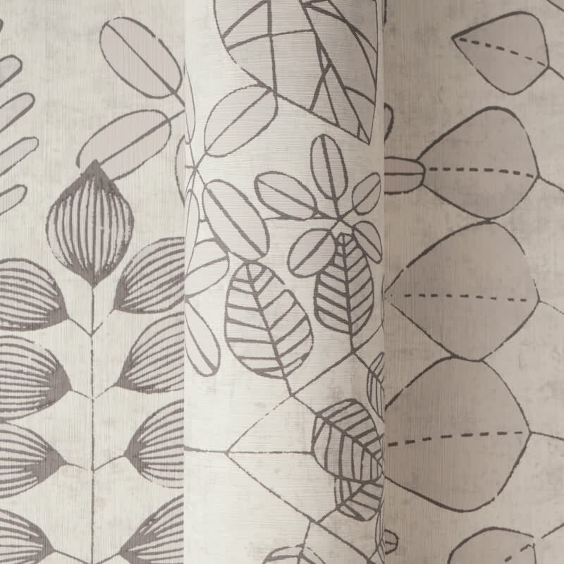 Vliestapete Grau mit skandinavischem Blättermuster AS Creation (791495)