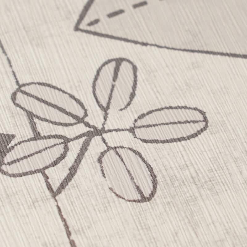 Vliestapete Grau mit skandinavischem Blättermuster AS Creation (791495)