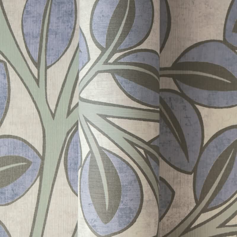 Vliestapete Blau/Grün mit modernem Blatt- und Astmotiv AS Creation (791501)