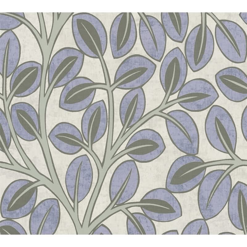 Vliestapete Blau/Grün mit modernem Blatt- und Astmotiv AS Creation (791501)