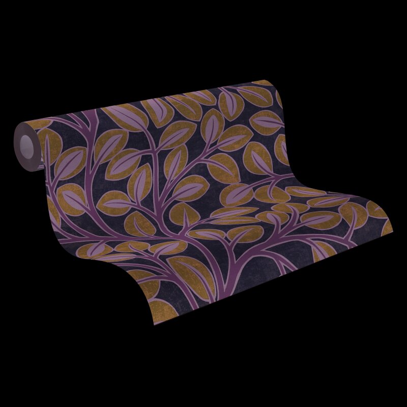 Vliestapete Blau/Grün mit modernem Blatt- und Astmotiv AS Creation (791501)