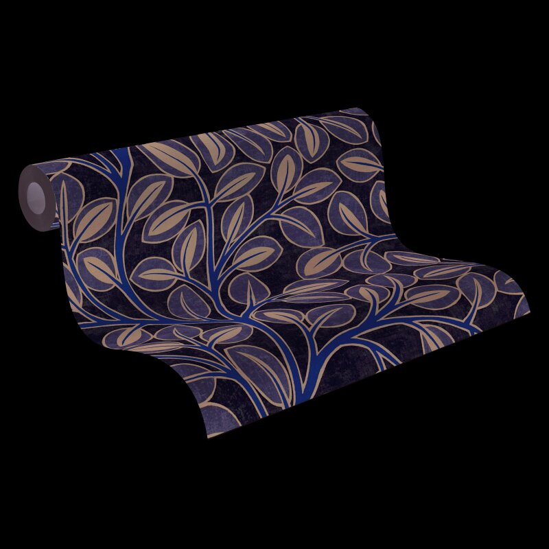 Vliestapete Beige/Grau mit stilisiertem Blatt- und Astmotiv AS Creation (791503)