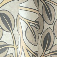 Vliestapete Beige/Grau mit stilisiertem Blatt- und...
