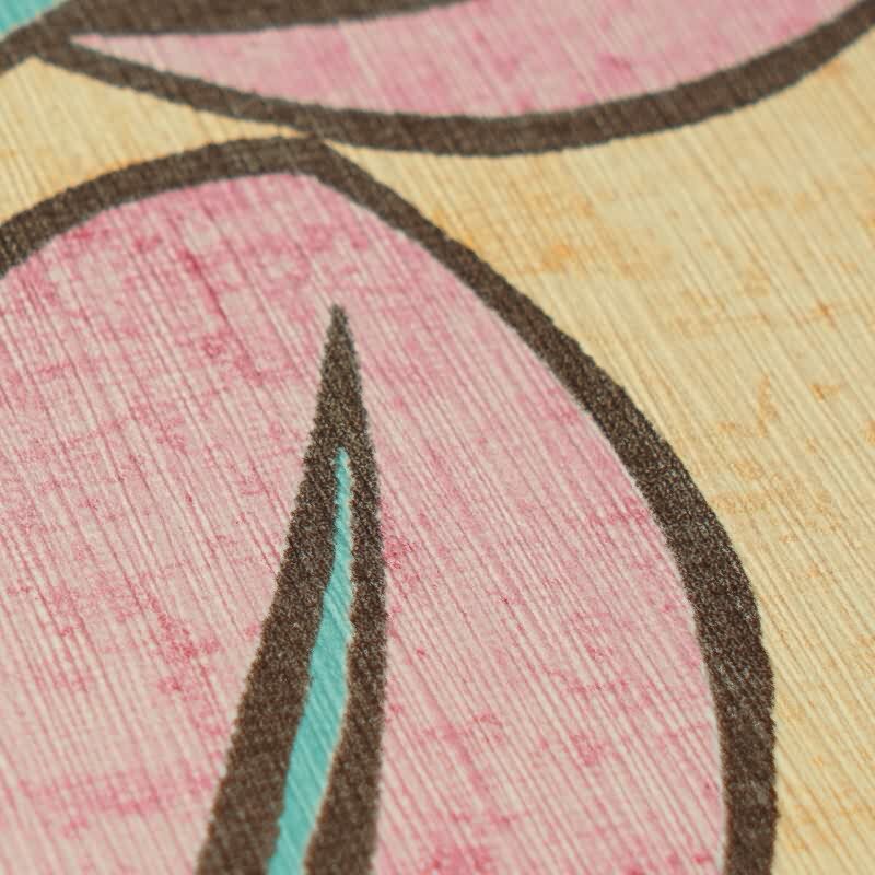 Vliestapete Gelb/Rosa mit modernem Ast- und Blattmotiv AS Creation (791504)