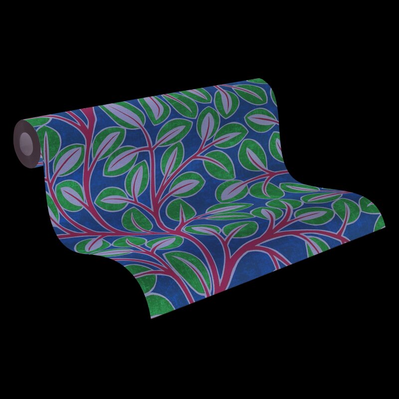 Vliestapete Gelb/Rosa mit modernem Ast- und Blattmotiv AS Creation (791504)