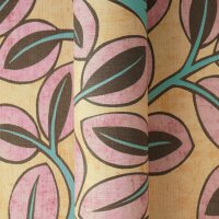 Vliestapete Gelb/Rosa mit modernem Ast- und Blattmotiv AS...