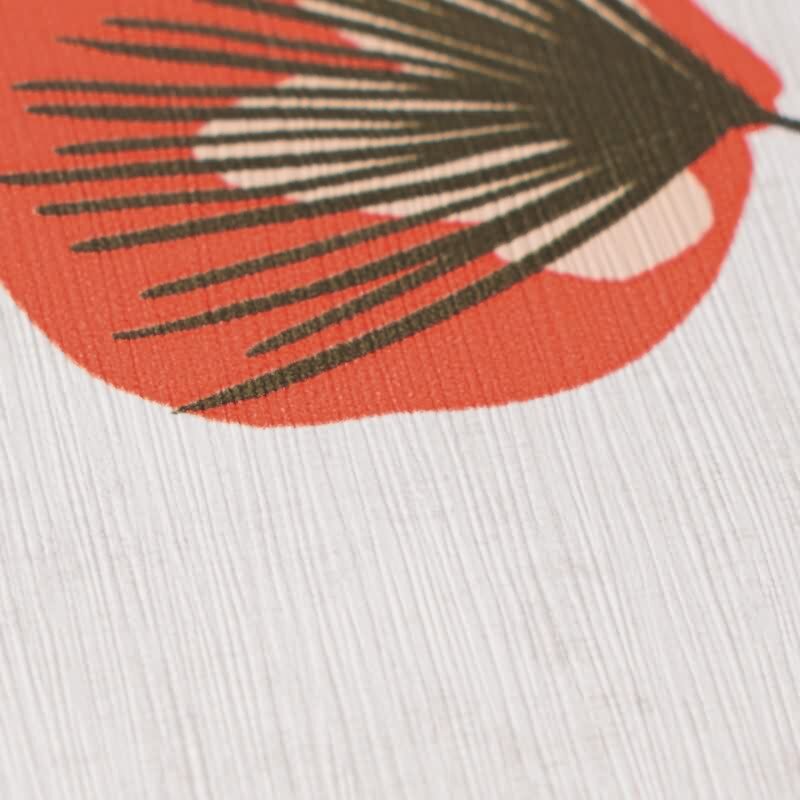 Vliestapete Rot/Rosa mit modernem floralen Blättermuster AS Creation (791513)