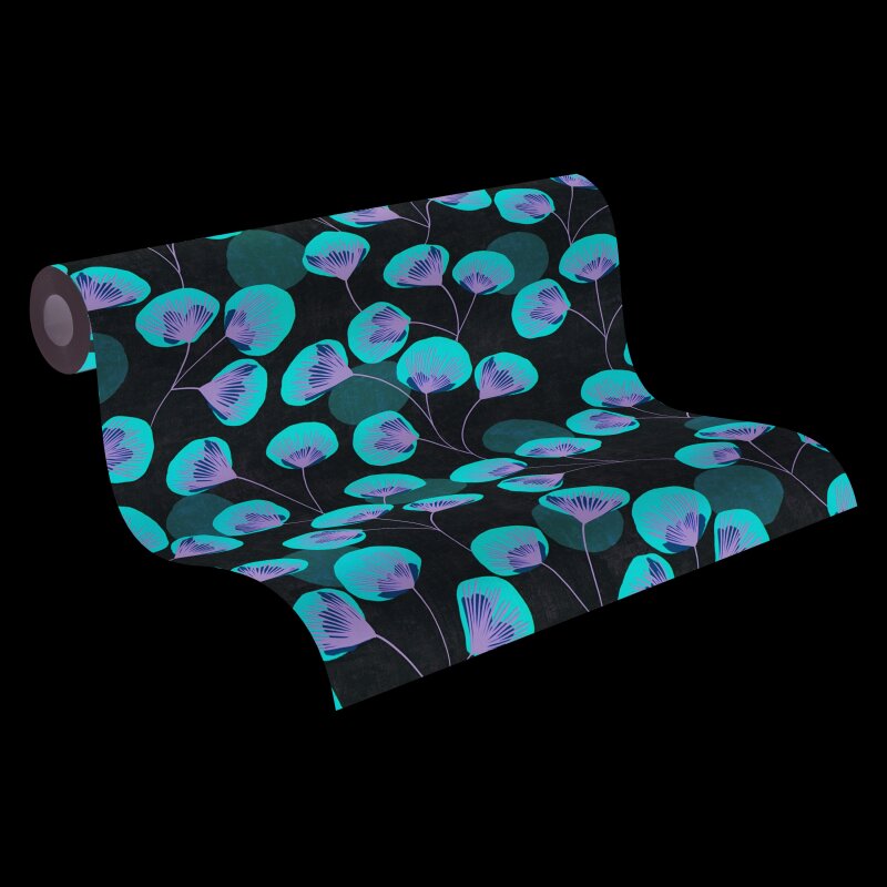 Vliestapete Rot/Rosa mit modernem floralen Blättermuster AS Creation (791513)