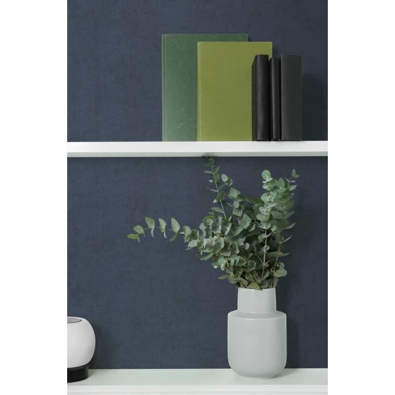 Vliestapete Dunkelblau in Betonoptik / Shabby-Chic Look AS Creation (791528)