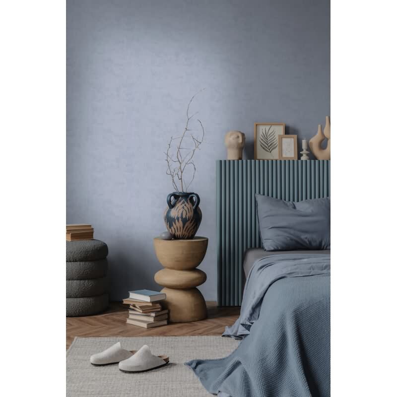 Vliestapete in Blau-Grau im modernen Beton- / Shabby-Chic-Look – Nordic Feeling AS Creation (791531)