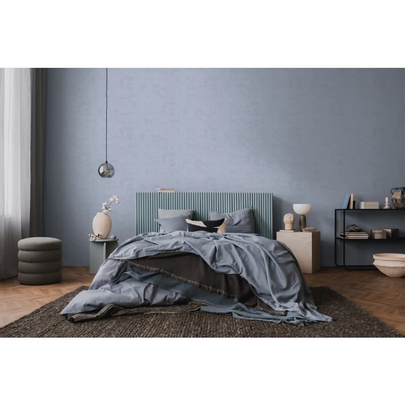 Vliestapete in Blau-Grau im modernen Beton- / Shabby-Chic-Look – Nordic Feeling AS Creation (791531)