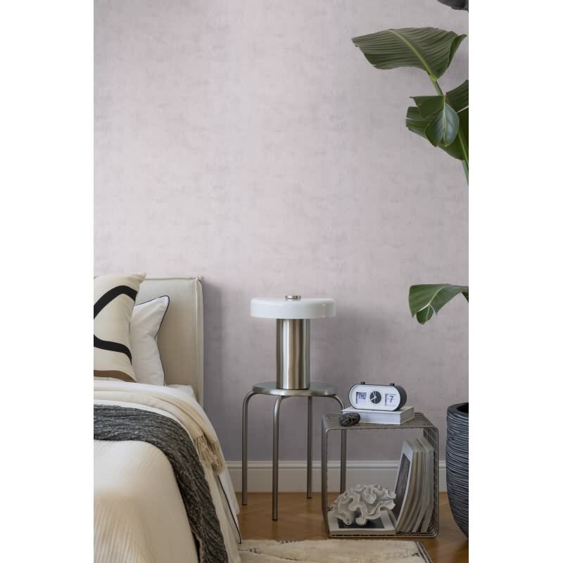 Vliestapete in Flieder-Grau mit zarter Betonoptik – Nordic Feeling AS Creation (791535)