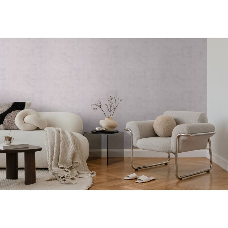 Vliestapete in Flieder-Grau mit zarter Betonoptik – Nordic Feeling AS Creation (791535)