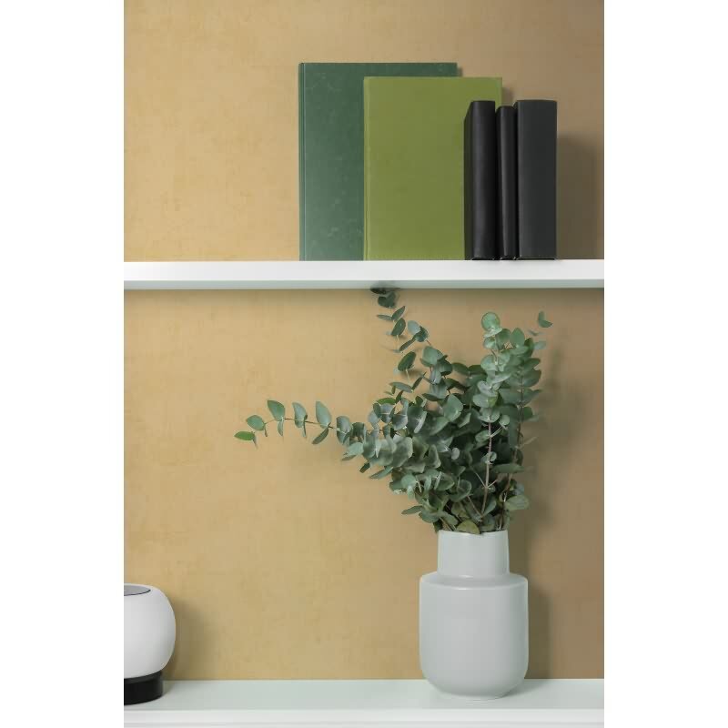 Vliestapete Nordic Feeling Gelb – moderne Unitapete in Textil-Betonoptik AS Creation (791542)