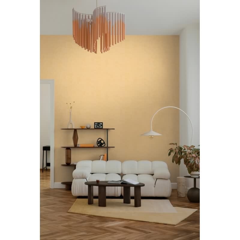 Vliestapete Nordic Feeling Gelb – moderne Unitapete in Textil-Betonoptik AS Creation (791542)