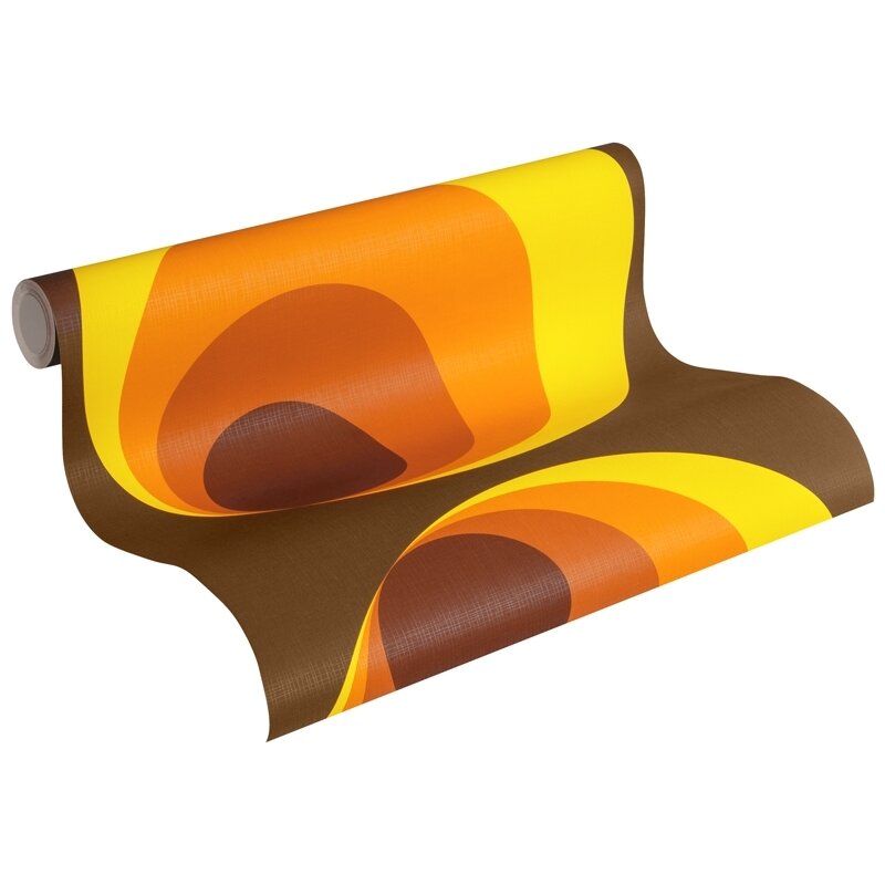 Tapete Gelb, Orange, Braun AS-Creation Vliestapete (701312)
