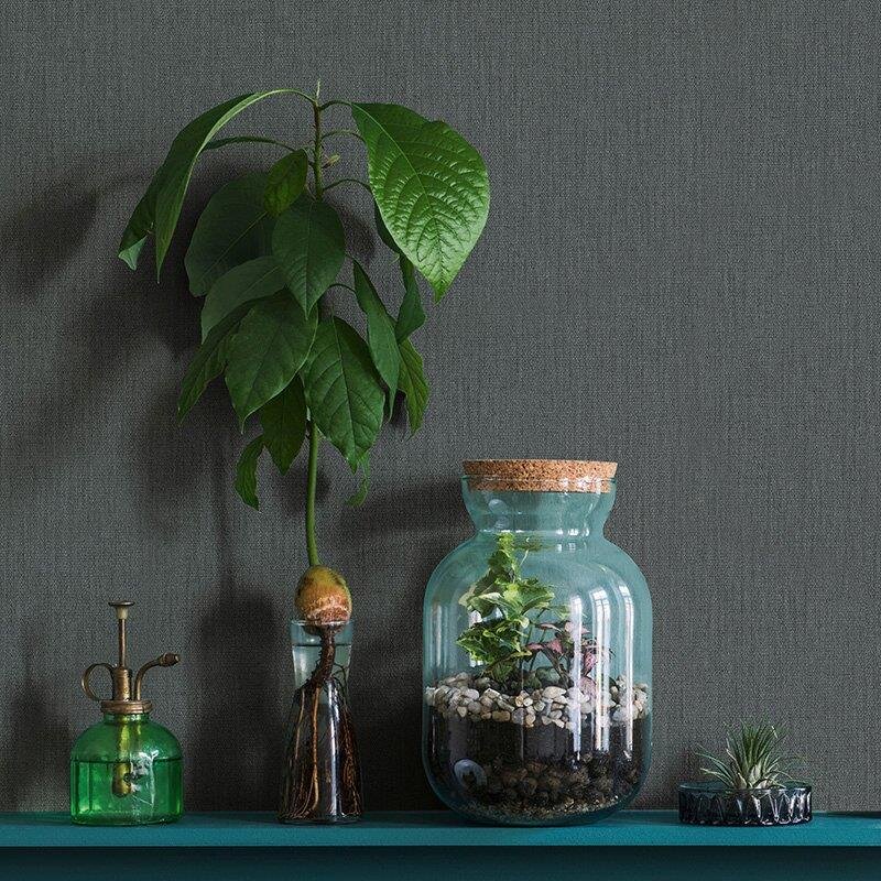 Tapete Schwarz, Anthrazit Marburg Vliestapete (33967)