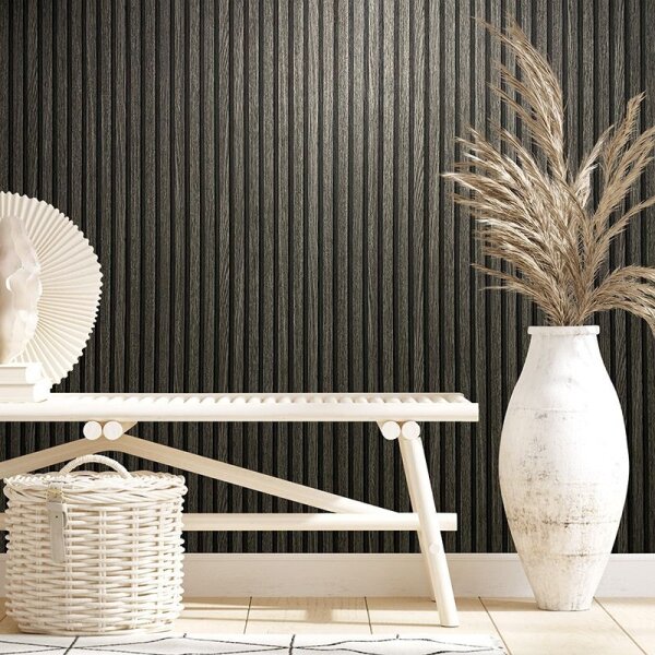 Tapete Schwarz, Anthrazit Marburg Vliestapete (33961)