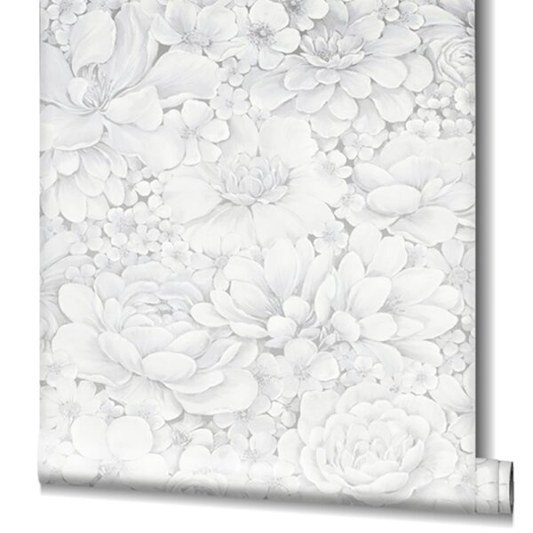 Tapete Grau, Silber, Weiß Marburg Vliestapete (33952)