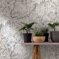 Tapete Grau, Silber, Wei&szlig; Marburg Vliestapete (33308)