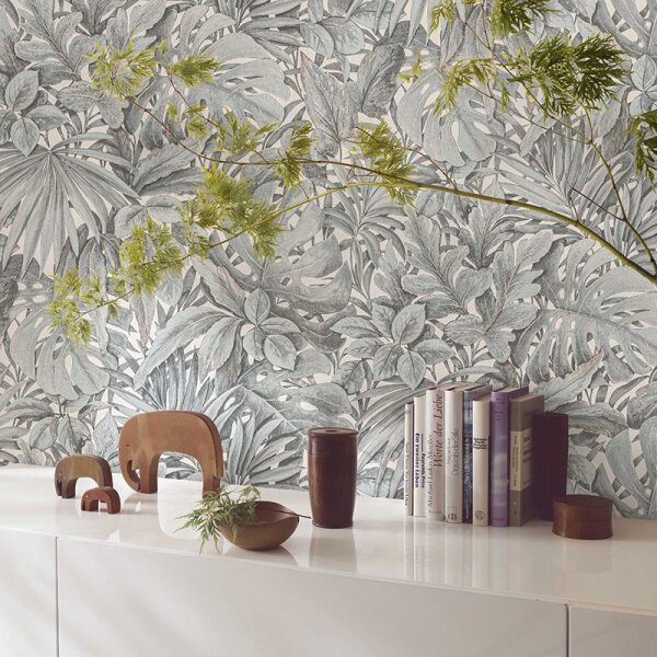 Tapete Blau, Grau, Silber Marburg Vliestapete (33306)