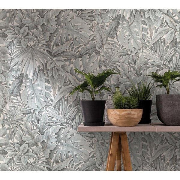 Tapete Blau, Grau, Silber Marburg Vliestapete (33306)