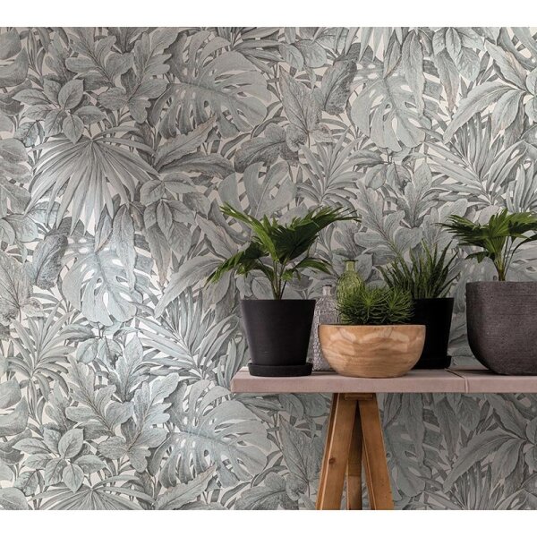 Tapete Blau, Grau, Silber Marburg Vliestapete (33306)