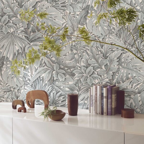 Tapete Blau, Grau, Silber Marburg Vliestapete (33306)