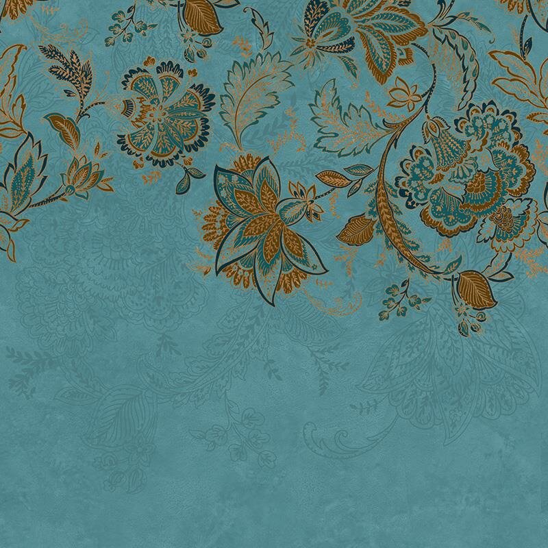 Digitaldruck-Tapete Blau, Braun Rasch (711974)