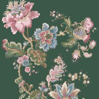 Digitaldruck-Tapete Blau, Braun, Gr&uuml;n, Rosa, Rose...