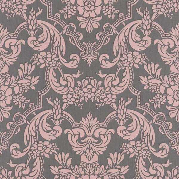 Tapete Grau, Silber, Rosa, Rose Rasch Vliestapete (570649)