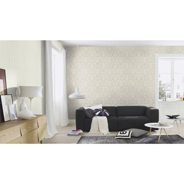 Tapete Beige, Creme, Grau, Silber Rasch Vliestapete (570625)