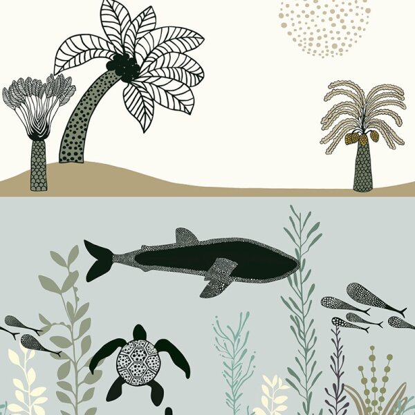 Digitaldruck-Tapete Blau, Weiß Studio Onszelf (557459)