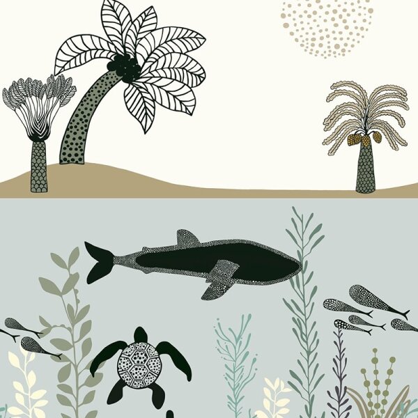 Digitaldruck-Tapete Blau, Weiß Studio Onszelf (557459)