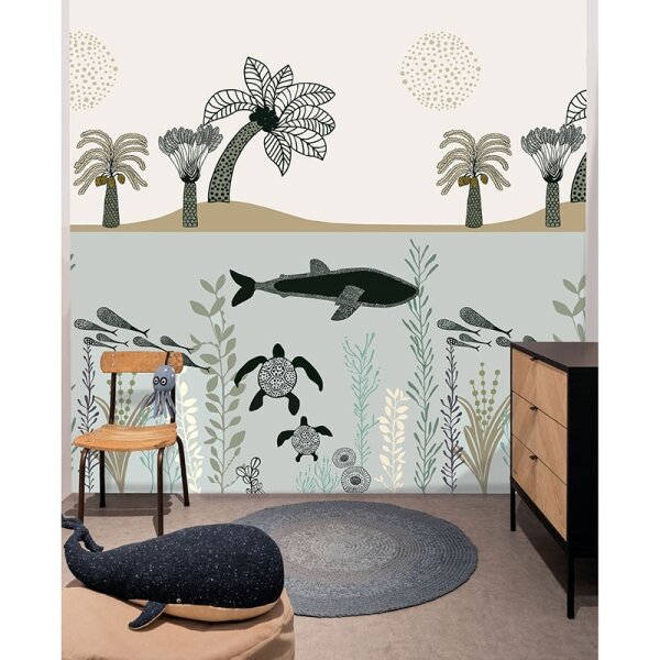 Digitaldruck-Tapete Blau, Weiß Studio Onszelf (557459)