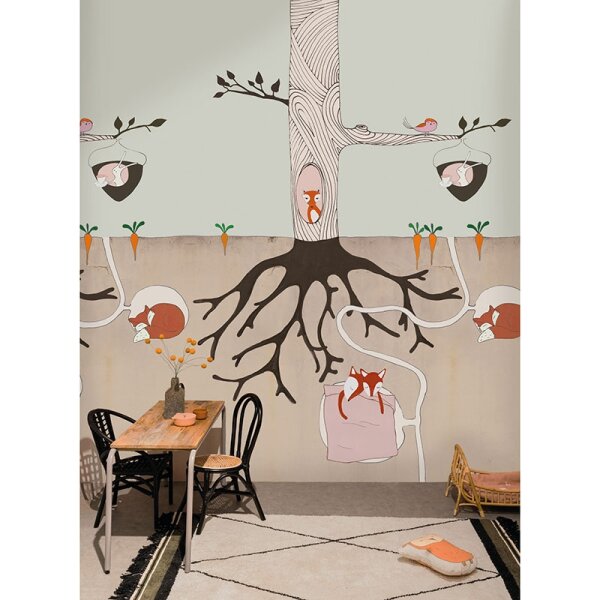 Digitaldruck-Tapete Braun, Grau, Silber Studio Onszelf (557787)