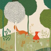 Digitaldruck-Tapete Beige, Creme, Gr&uuml;n Studio...