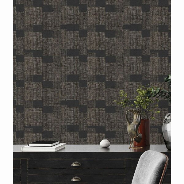 Tapete Gold, Kupfer, Schwarz, Anthrazit livingwalls Vliestapete (385253)