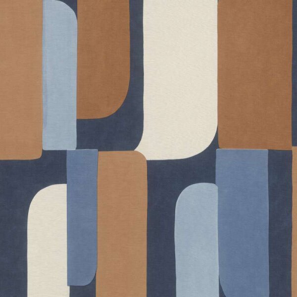 Tapete Beige, Creme, Blau, Braun Rasch Vliestapete (330519)