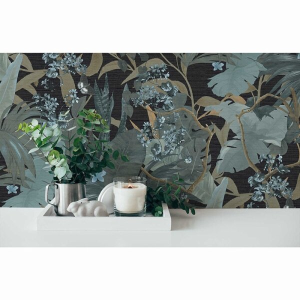 Tapete Blau, Braun, Grau, Silber livingwalls Vliestapete (385222)