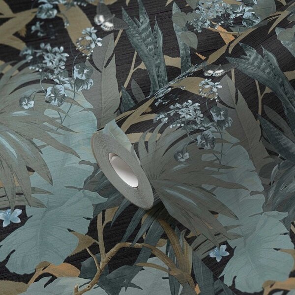 Tapete Blau, Braun, Grau, Silber livingwalls Vliestapete (385222)