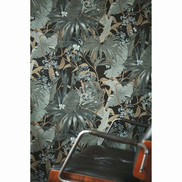 Tapete Blau, Braun, Grau, Silber livingwalls Vliestapete (385222)