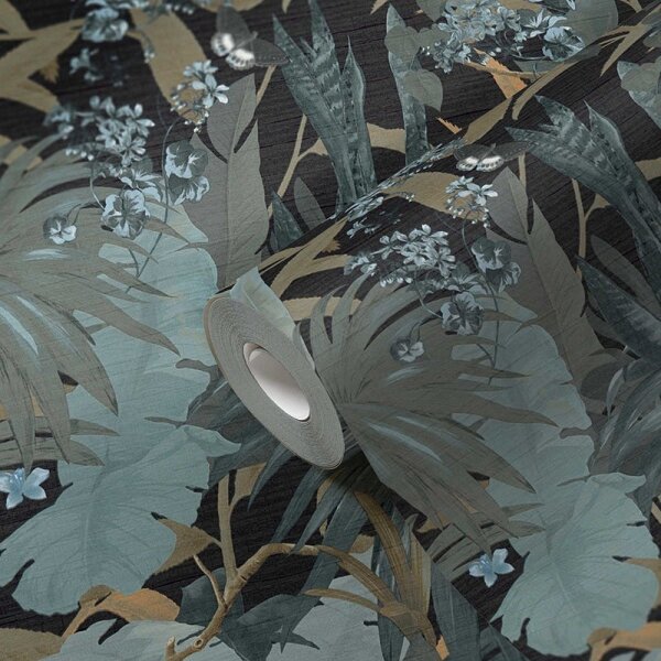 Tapete Blau, Braun, Grau, Silber livingwalls Vliestapete (385222)