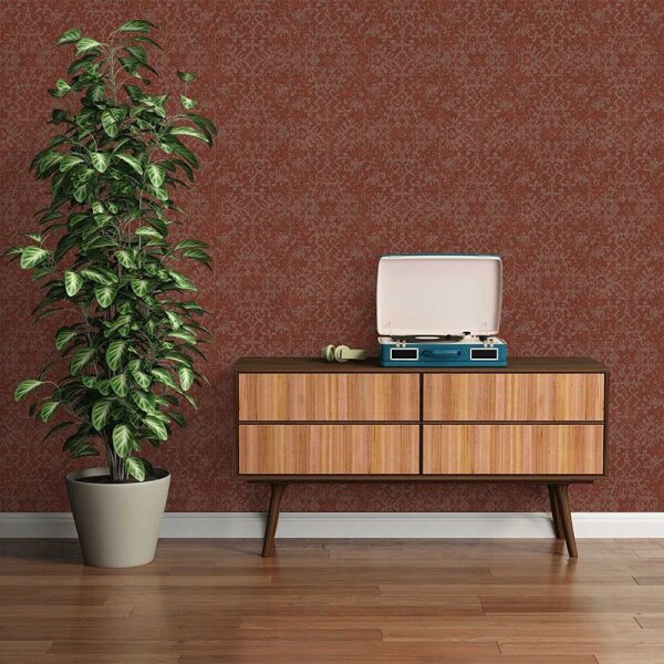 Tapete Grau, Silber, Rot livingwalls Vliestapete (385211)