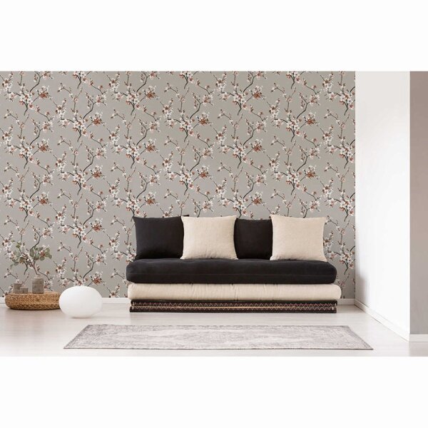 Tapete Braun, Grau, Silber, Weiß livingwalls Vliestapete (385204)