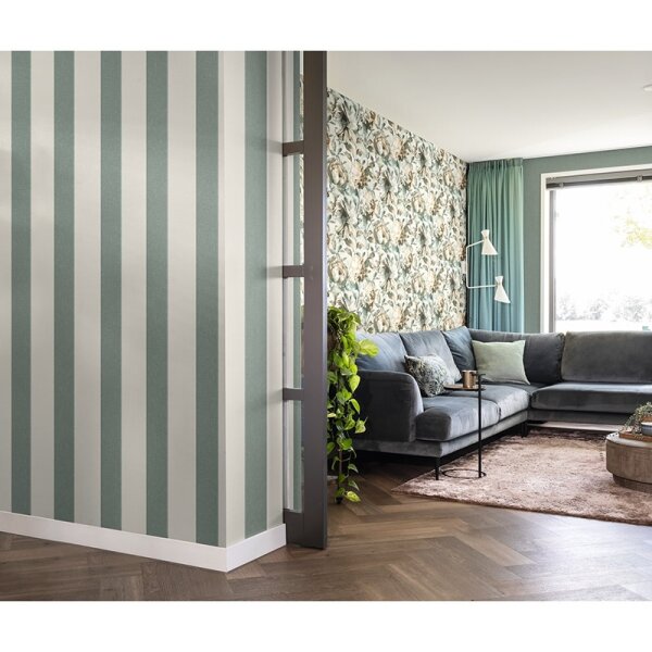 Tapete Beige, Creme, Blau Rasch Vliestapete (485448)