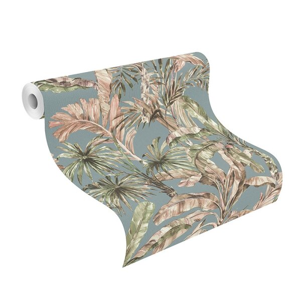 Tapete Blau, Braun, Grün Rasch Vliestapete (485257)