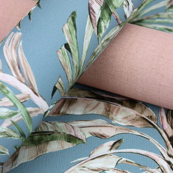 Tapete Blau, Braun, Grün Rasch Vliestapete (485257)