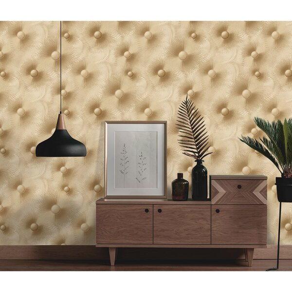 Tapete Beige, Creme, Gold, Kupfer ELLE DECORATION Vliestapete (1019102)