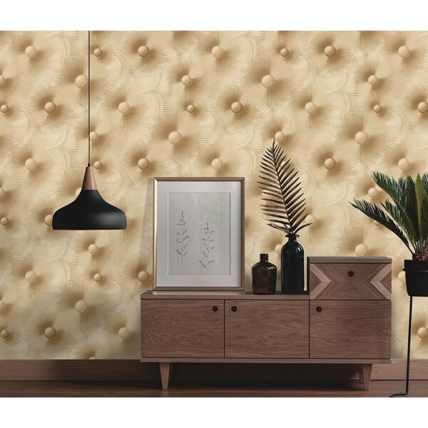 Tapete Beige, Creme, Gold, Kupfer ELLE DECORATION Vliestapete (1019102)